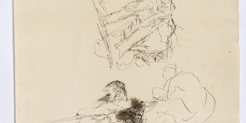 image for: Marià Fortuny - Estudi per al quadre «L&#039;esmolador de sabres» - Cap a 1872