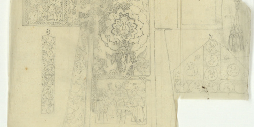 image for: Marià Fortuny - Calc de l&#039;ornamentació d&#039;una casulla - Cap a 1867-1872