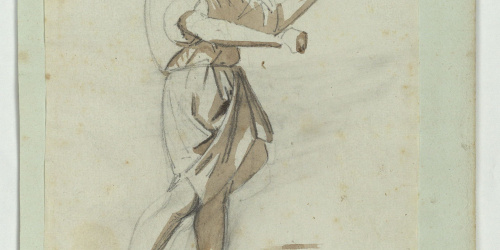 image for: Marià Fortuny - Estudi acadèmic de figura masculina - Cap a 1856-1858