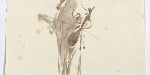 image for: Marià Fortuny - Estudi per al quadre «Músics àrabs» - Cap a 1872