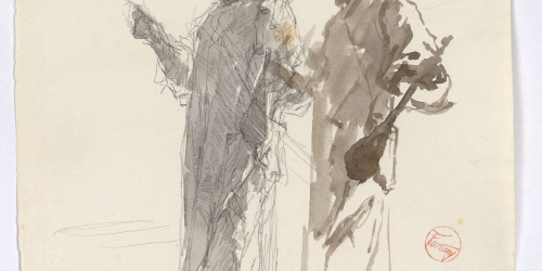 image for: Marià Fortuny - Estudi per al quadre «Músics àrabs» - Cap a 1872