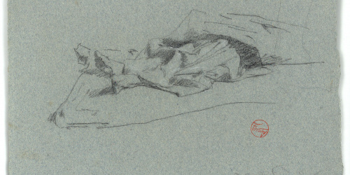 image for: Marià Fortuny - Estudi per als gravats «Cabilenc mort» i «Àrab vetllant el cadàver del seu amic» - Cap a 1866-1867