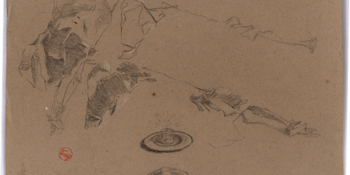 image for: Marià Fortuny - Estudi per al gravat «Cabilenc mort» - Cap a 1867