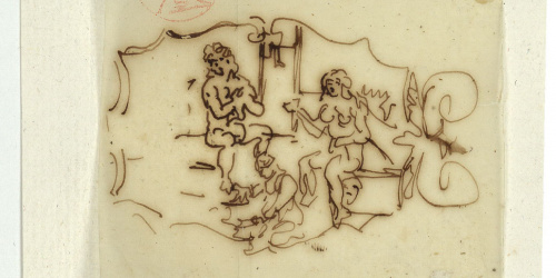 image for: Marià Fortuny - Calc d&#039;una cartel·la historiada - Cap a 1863-1872