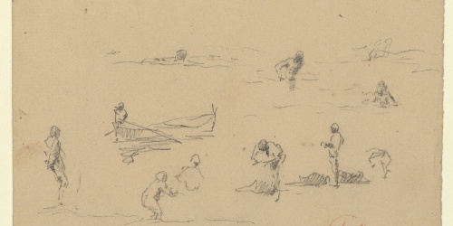image for: Marià Fortuny - Estudi per al quadre «Platja de Portici» - Cap a 1874
