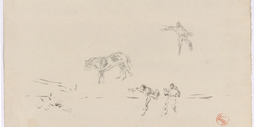 image for: Marià Fortuny - Figures en moviment i animal - Cap a 1870-1872