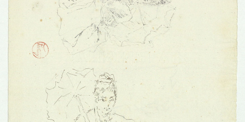 image for: Marià Fortuny - Estudi per al quadre «Platja de Portici» (anvers) / Estudi per al quadre «Platja de Portici» (revers) - Cap a 1874