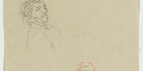 image for: Marià Fortuny - Retrat femení (anvers) / Esbós de retrat (revers) - Cap a 1870-1874