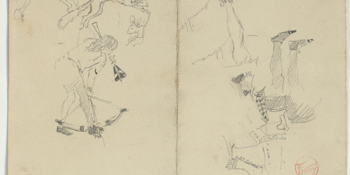 image for: Marià Fortuny - Figures amb indumentària medieval i animals - Cap a 1867-1872