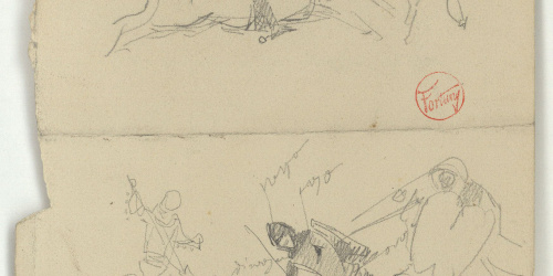 image for: Marià Fortuny - Estudi per al quadre «La matança dels Abenserraigs» - Cap a 1870