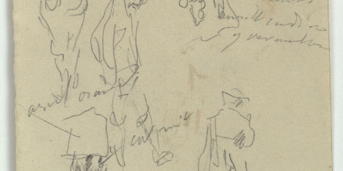 image for: Marià Fortuny - Croquis de figures - Cap a 1862