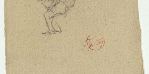 image for: Marià Fortuny - Figura masculina aixecant pes - Cap a 1863-1866