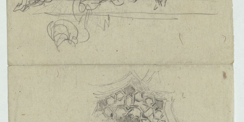 image for: Marià Fortuny - Croquis de figures i motiu ornamental d'estil musulmà - Cap a 1870-1872