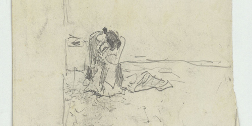 image for: Marià Fortuny - Croquis de figura en una presó - Cap a 1871