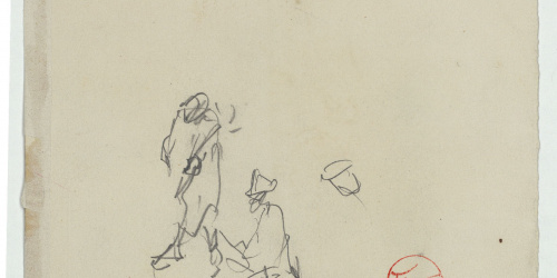 image for: Marià Fortuny - Croquis de figures (anvers) / Croquis de figures (revers) - Cap a 1867-1872