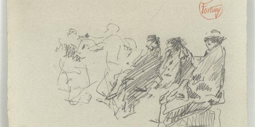 image for: Marià Fortuny - Esbós de figures assegudes - Cap a 1871