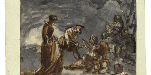 image for: Marià Fortuny - Escena en una gruta - Cap a 1855-1858