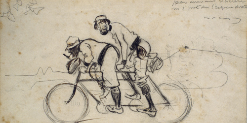 image for: Ramon Casas - Estudi per al quadre «Ramon Casas i Pere Romeu en un tàndem» - Cap a 1897