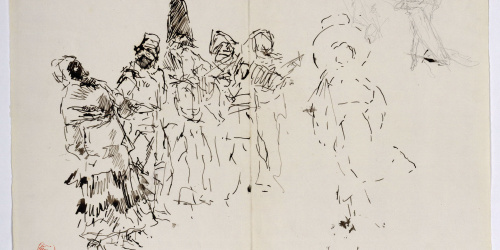 image for: Marià Fortuny - Estudi per al quadre «Enterrament a Granada» - Cap a 1871