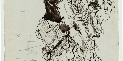 image for: Marià Fortuny - Estudi per al quadre «Enterrament a Granada» - Cap a 1871