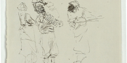 image for: Marià Fortuny - Estudi per al quadre «Enterrament a Granada» - Cap a 1871