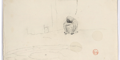 image for: Marià Fortuny - Estudi per al quadre «El tribunal de l&#039;Alhambra» - Cap a 1871