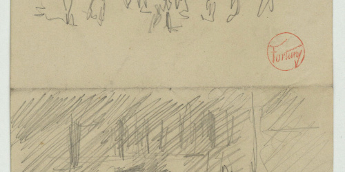 image for: Marià Fortuny - Estudi per al quadre «Enterrament a Granada» - Cap a 1871