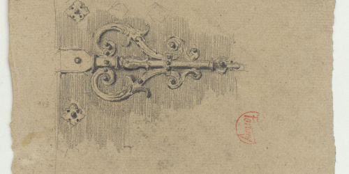 image for: Marià Fortuny - Frontissa d&#039;una porta - Cap a 1867-1872