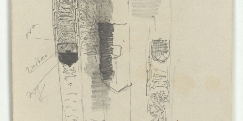image for: Marià Fortuny - Escut (anvers) / Esbós del revers d&#039;un escut (revers) - Cap a 1867-1872