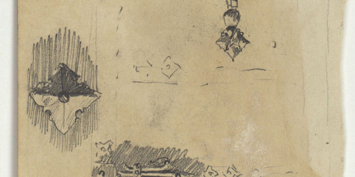 image for: Marià Fortuny - Frontissa i claus d&#039;una porta - Cap a 1867-1872