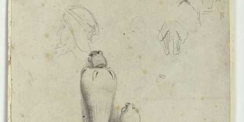 image for: Marià Fortuny - Cap masculí, tenalles i cavall - Cap a 1860-1862