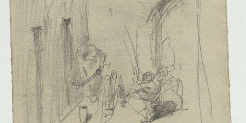image for: Marià Fortuny - Estudi per al quadre «L&#039;esmolador de sabres» - Cap a 1872