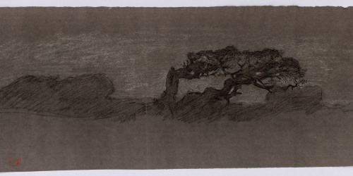 image for: Marià Fortuny - Paisatge marroquí (anvers) / Croquis inconcrets (revers) - Cap a 1860-1862