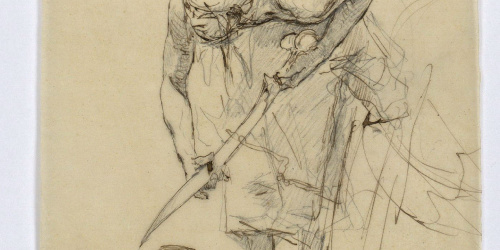 image for: Marià Fortuny - Estudi per al quadre «L&#039;esmolador de sabres» - Cap a 1872