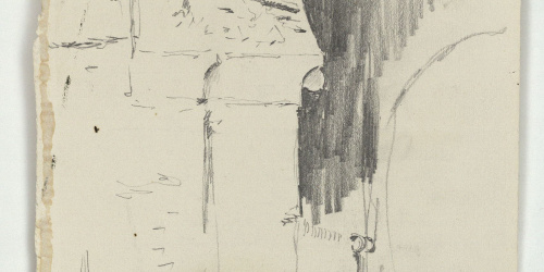 image for: Marià Fortuny - Estudi per al quadre «L&#039;esmolador de sabres» (anvers) / Estudi per al quadre «L&#039;esmolador de sabres» (revers) - Cap a 1872