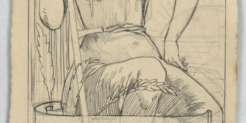 image for: Alexandre de Riquer - Al·legoria de la sega - Cap a 1890-1900