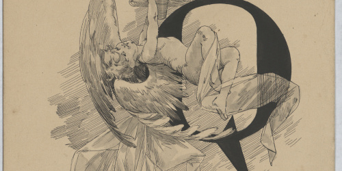image for: Alexandre de Riquer - Capçalera de capítol (lletra Q) - 1889