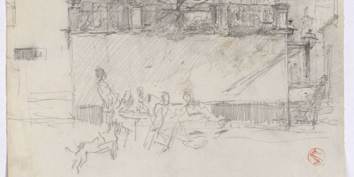 image for: Marià Fortuny - Estudi per al quadre «Dinar a l&#039;Alhambra» - Cap a 1872