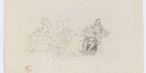image for: Marià Fortuny - Estudi per al quadre «Dinar a l&#039;Alhambra» - Cap a 1872