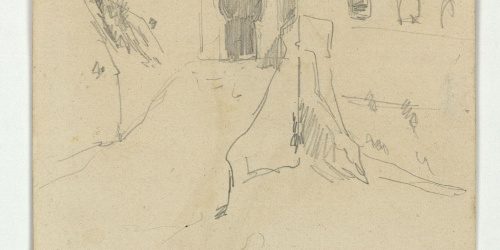 image for: Marià Fortuny - Muralles marroquines (anvers) / Marroquins (revers) - Cap a 1860-1862
