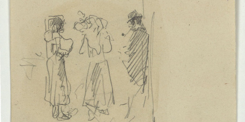 image for: Marià Fortuny - Esbós de figures - Cap a 1867-1872