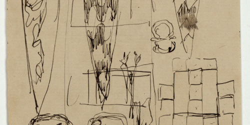 image for: Marià Fortuny - Escuts (anvers) / Mur amb nínxols (revers) - Cap a 1867-1872