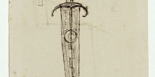 image for: Marià Fortuny - Espasa d&#039;estil musulmà (anvers) / Espasa d&#039;estil musulmà (revers) - Cap a 1870-1872