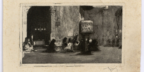 image for: Marià Fortuny - Interior de l'església de Sant Josep - Cap a 1868