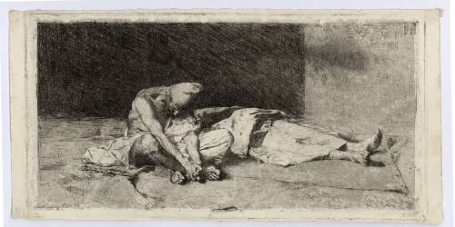 image for: Marià Fortuny - Àrab vetllant el cadàver del seu amic - 1866