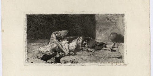 image for: Marià Fortuny - Àrab vetllant el cadàver del seu amic - 1866