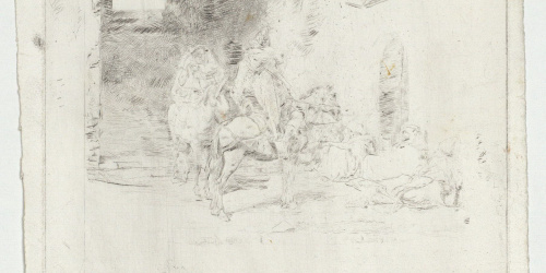 image for: Marià Fortuny - Guàrdia de la qasba a Tetuan - Cap a 1861