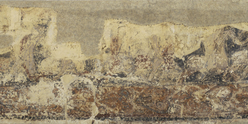 image for: Anònim. Aragó - Pintures profanes de Sixena: Cavallers que surten d&#039;un castell cap a la batalla - Cap a 1200