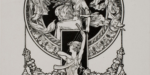 image for: Alexandre de Riquer - Ex-libris Joan Subirachs - Cap a 1904