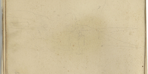 image for: Marià Fortuny - Croquis de paisatge amb figura - Cap a 1862